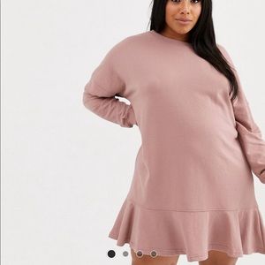 Oversized sweater dress mauve MISGUIDED